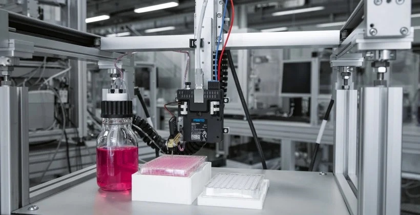 A Festo automated dispensing system for handling cells